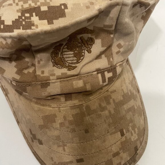 USMC Cover Garrison Marpat Digital Desert US Marine Corps Hat Cap Size Small - Picture 2 of 4